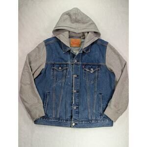 Levi’s Custom Hybrid Hooded Trucker Jacket Blue Men's L